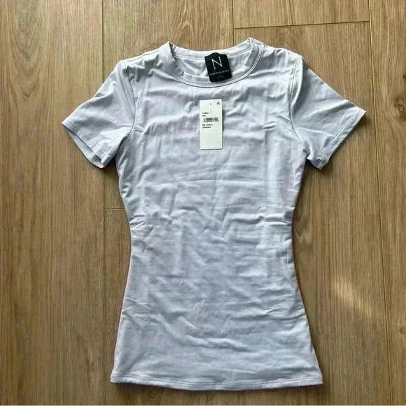 NWT- N by naked wardrobe Bare Short Sleeve Crew Top size xsmall - Picture 3 of 7